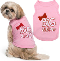 Parisian Pet Dog Shirt, 100% Cotton Shirts for Medium Dogs - Big Sister / Medium (8-12lbs)