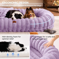 Orthopedic Human Dog Bed, with Faux Fur Washable Cover, Blanket - Purple / Human Dog Bed (72x40x10) - image 4