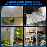 Adjustable Platic Grip Panel Aquarium Fish Tank Divider Filter Bottom - 4pcs 11.8X5.9 Inch with 0.15 Inch hole / White - image 3