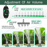 hygger Aquarium Air Pump 10W/15W 0.025Mpa/0.03Mpa Powerful Adjustable Fish Tank Air Pump 4 Outlets Oxygen Aerator for Medium Large Fish Tank Up to 1000 Gallon,Samll Pond,Hydroponics,Commercial Use