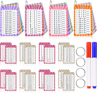 13 Pcs Multiplication Flashcards 0-12 - Multi style