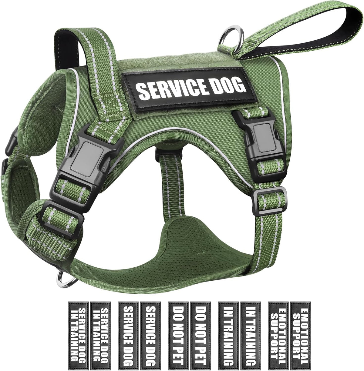 WINSEE Tactical Dog Harness - Medium / Green