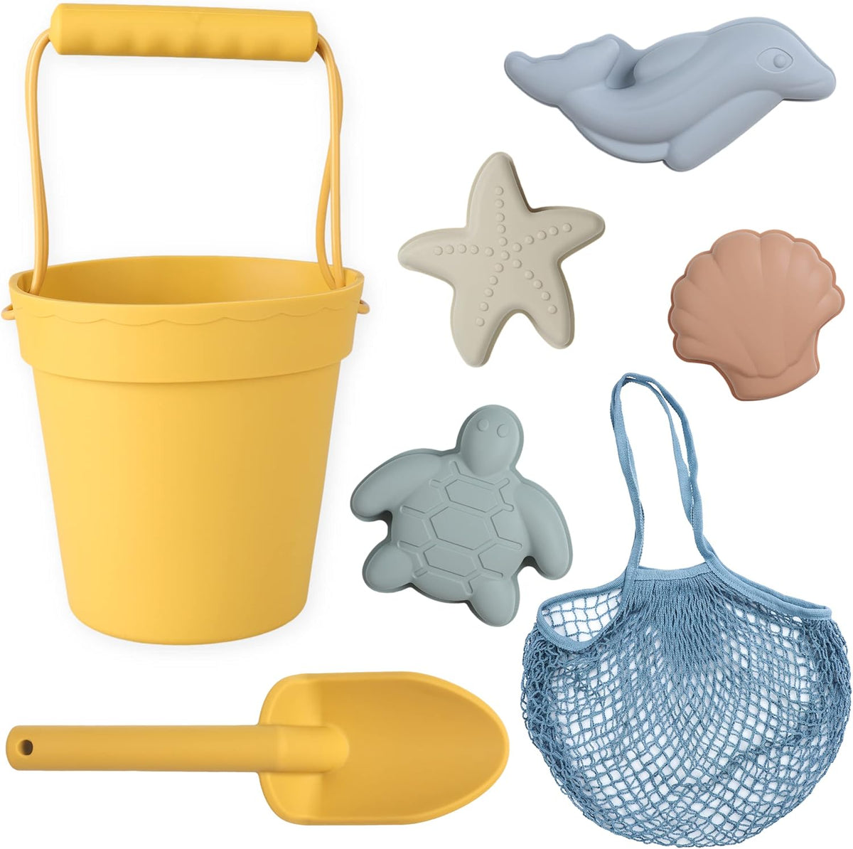 BLUE GINKGO Silicone Beach Toys - Yellow