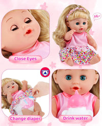 GAGAKU foldable baby doll stroller with 12 inch doll and care accessories - view 8
