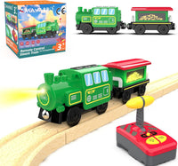 Wooden Train Accessories Battery Operated Locomotive Train