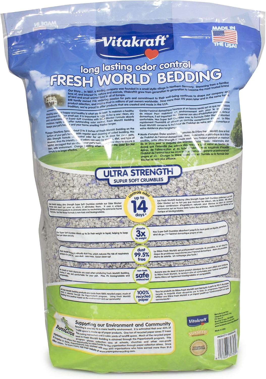 Vitakraft Fresh World Small Animal Bedding, Ultra Strength - 975 cu in (Pack of 2) - image 2