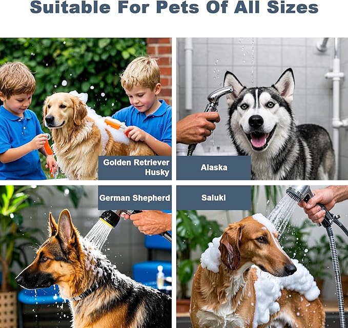 62" Professional Stainless Steel Dog Bathing Station, Large Dog Washing Station W/Dog Bath Brush, Washing Gloves, Floor Grate, Dog and Cat Bath Tub, Dog Washing Sink (62 Inch Left Door)