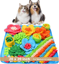 Snuffle Mat for Dogs, 15.4in Felt Wool for Small/Medium Pet Puzzle – Essentials for Dogs - Blue / 20"L x 20"W