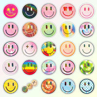50PCS Smile Face Stickers Cute Water Bottle Stickers for Kids – Fun for Kids & Family - 50pcs Glitter Stickers - image 2