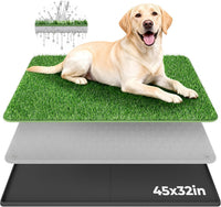 BurgeonNest Dog Grass Pad with Tray 34.2"x24" - XL-45''x32''