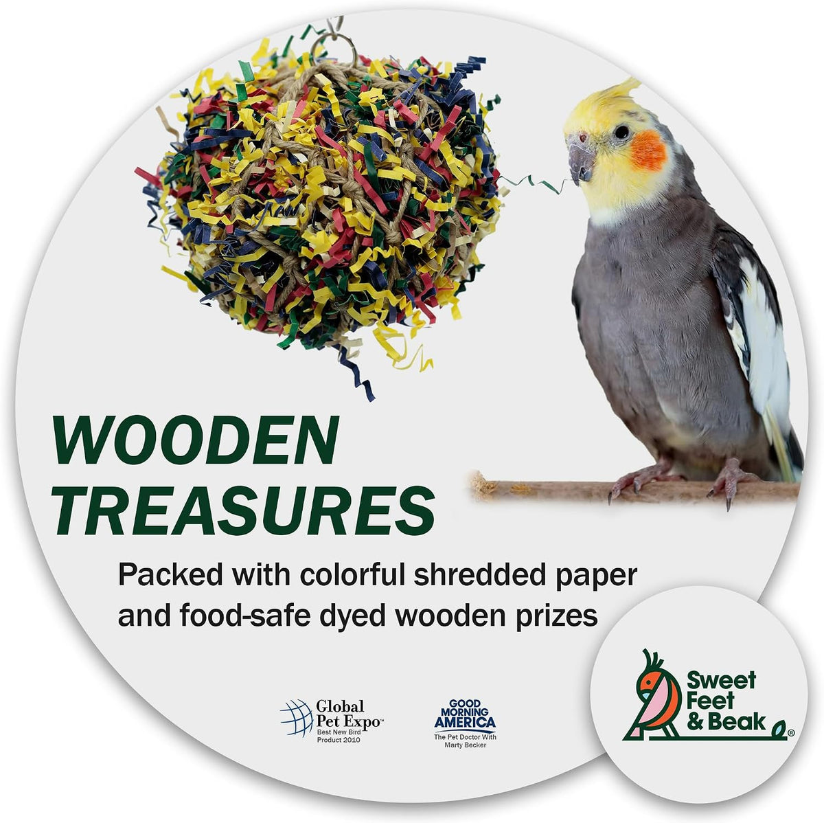 Sweet Feet and Beak Shredder Ball - 5 inch - image 3