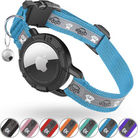 Reflective AirTag Cat Collar - Blue / S(9"-13")