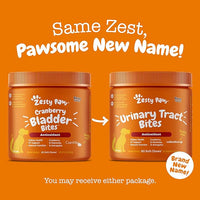 Zesty Paws Cranberry Supplement for Dogs - Bladder Control for Dogs - Urinary Tract Support - Cranberry Chews with D-Mannose, Vitamin B6 & L-Arginine - Immune & Gut Support - Bacon - 90 Count