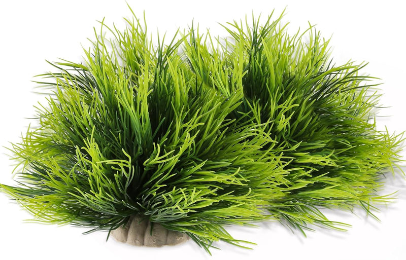 2pcs Aquarium Plants Decorations Artificial Fish Tank Plants Plastic - Green