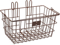 Retrospec Apollo-Lite Lift-Off Bike Basket - Detachable Steel Handlebar Basket with Carrying Handle for Commuting, Shopping & Beach Trips - 14.5in x 9.5in Weather-Resistant Biking Gear