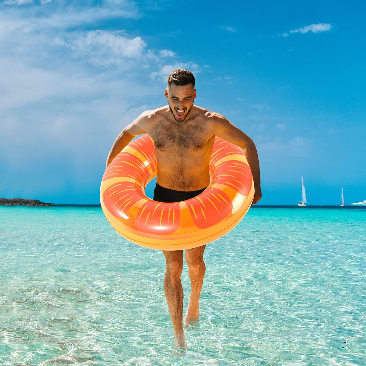 FindUWill Pool Floats Kids, Pool Swim Tubes Rings - 02-Grapefruit, Passion fruit, Kiwi fruit, Watermelon (Upgraded Version) - image 3