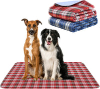 Dog Grass Pad with Washable Pee Pads for Puppy Potty Tray - Red & Blue / 36" x 48" (2 Pack)