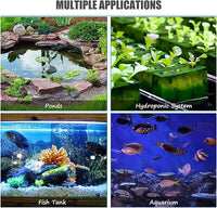 LOGOFUN 4 Pcs Aquarium Bonsai Tree Artificial Water Plant Fish Tank Decorations (Deep Green)
