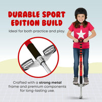 New Bounce Pogo Stick for Kids - Black & Red - image 4
