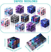 Sumind infinity cube fidget toys, 24 mini flip blocks in starry macaron colors - view 2