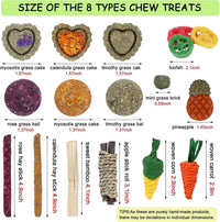 52Pcs Rabbit Chew Sticks, Guinea Pig Toys - 21Pack-small Set - image 2