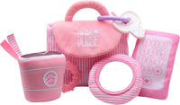 Baby Starters My First Golf plush play set in blue stripe with fabric bag, club, ball and flag - view 4