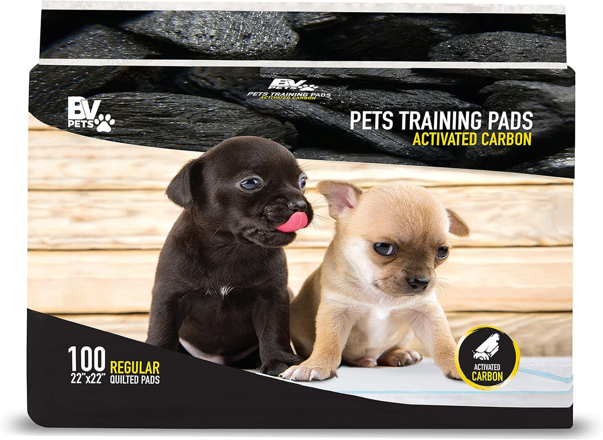 BV Puppy Pads Leak-Proof 100 Count 22"x 22" - 100 Count - Charcoal - image 2