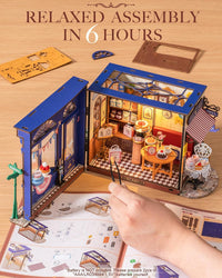 Rolife Bakery Shop DIY Miniature Dollhouse Kit Creative Gift - Leisure Time Tea Room - image 4