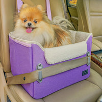 PETSFIT Dog Car Seats for Small Dogs, Patented Safety Buckles - Oxford Cloth / Purple