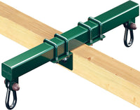 Swurfer green 18 inch adjustable iron swing set conversion bracket with nylon swing hangers
