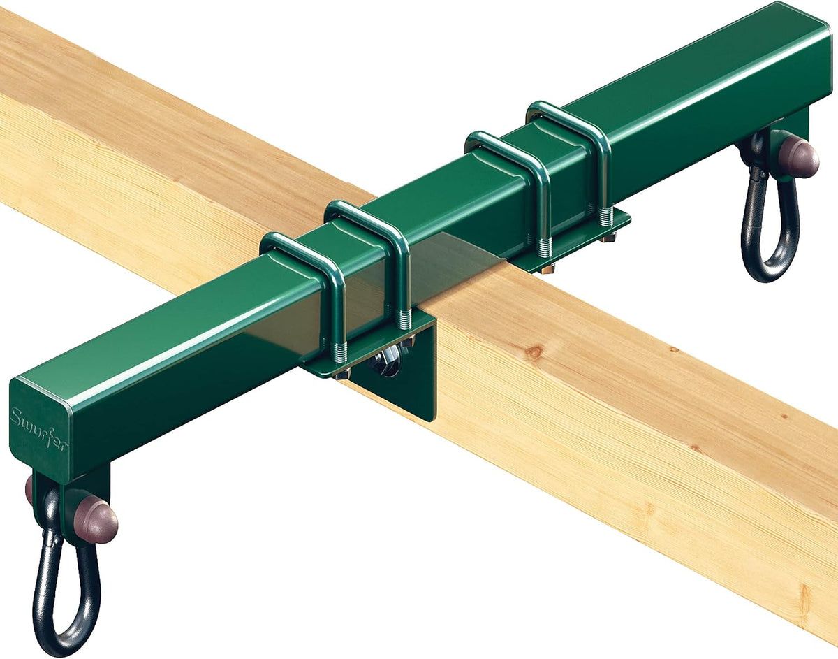 Swurfer green 18 inch adjustable iron swing set conversion bracket with nylon swing hangers