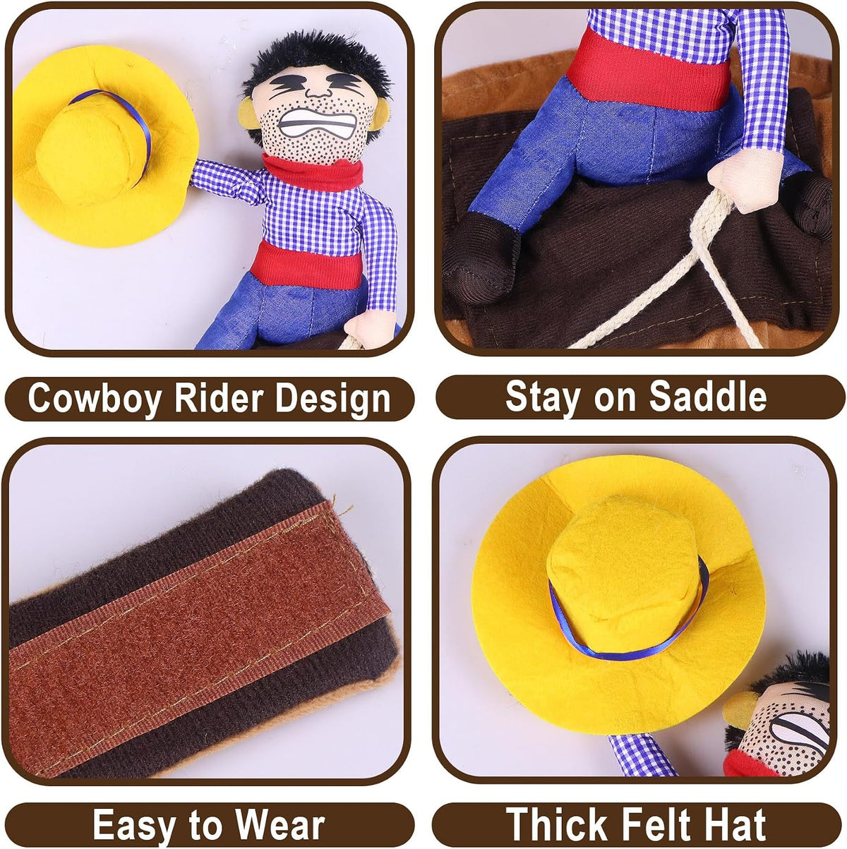 GOYOSWA Dog Cowboy Costume - Medium - image 3
