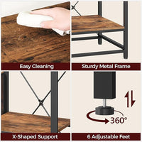 20-37 Gallon Fish Tank Stand, Aquarium Stand with Power Outlet and Storage Cabinet, Heavy Duty Tank Stand Suitable for Turtle Tank, Reptile Terrarium, for Home Office, Rustic Brown FTHR40E01