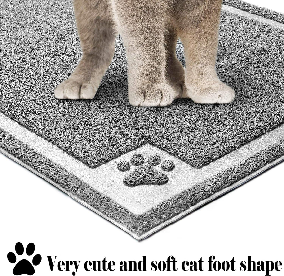 UPSKY Large Cat Litter Mat Trapper 35"×23", Waterproof, Non-Slip - Grey - image 3