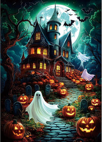 Blueforest Puzzles for Adults 500 Pieces - Halloween Haunted House / 27.5" x 19.7"