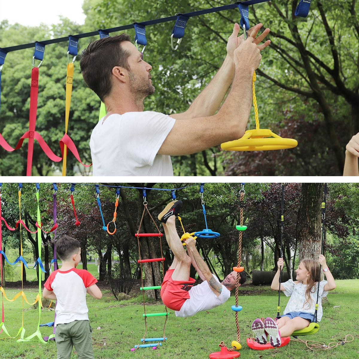 Rainbow Craft Ninja Rings, Trapeze Wheels & Monkey Bars - Multicolored - image 4