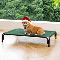 Elevated Dog Bed Raised Outdoor Dog Cot for Large Dogs - M-35.4"L×25.6"W×7.9"Th / Green
