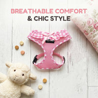 SuperBuddy Upgraded Soft Mesh Dog Harness - S (Neck Girth 11"; Chest Girth: 12"-16") / Adorable Pink - image 4