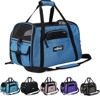 EliteField Soft-Sided Pet Carrier for Cats & Small Dogs – Essentials for Dogs - 21.0"L x 12.0"W x 13.0"H / Sapphire Blue