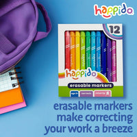 International Arrivals Happido Double-Sided Markers for Kids - 12 Count - Erasable Double Ended - image 3