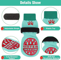 BEAUTYZOO Anti-Slip Dog Socks,Dog Shoes for Hot/Cold Pavement,Paw Protectors with Grips 3 Pairs for Puppy Small Medium Large Senior Old Dogs,Dog Socks to Prevent Licking and Hardwood Floor Protection