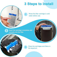 12 Pack Large Replacement Filter Cartridges Compatible with Tetra Whisper Bio-Bag Filters Large Aquarium Filter Cartridges for Whisper 20i/40i IQ20/30/45/60 PF20/30/40/60 Power Filters