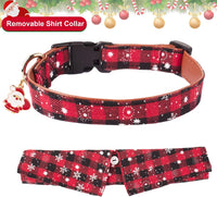 ADOGGYGO Fall Plaid Dog Collar 2 Pack, Thanksgiving Dog Bow Tie - Small / Christmas Shirt Collar - image 4