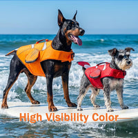 DENTRUN clownfish-shaped dog life jacket with rescue handle and bright colors - view 2