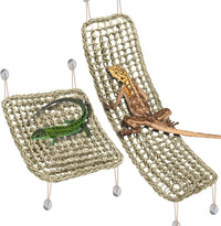 2Pcs Reptile Hammock for Bearded Dragon Climbing Bridge Tank