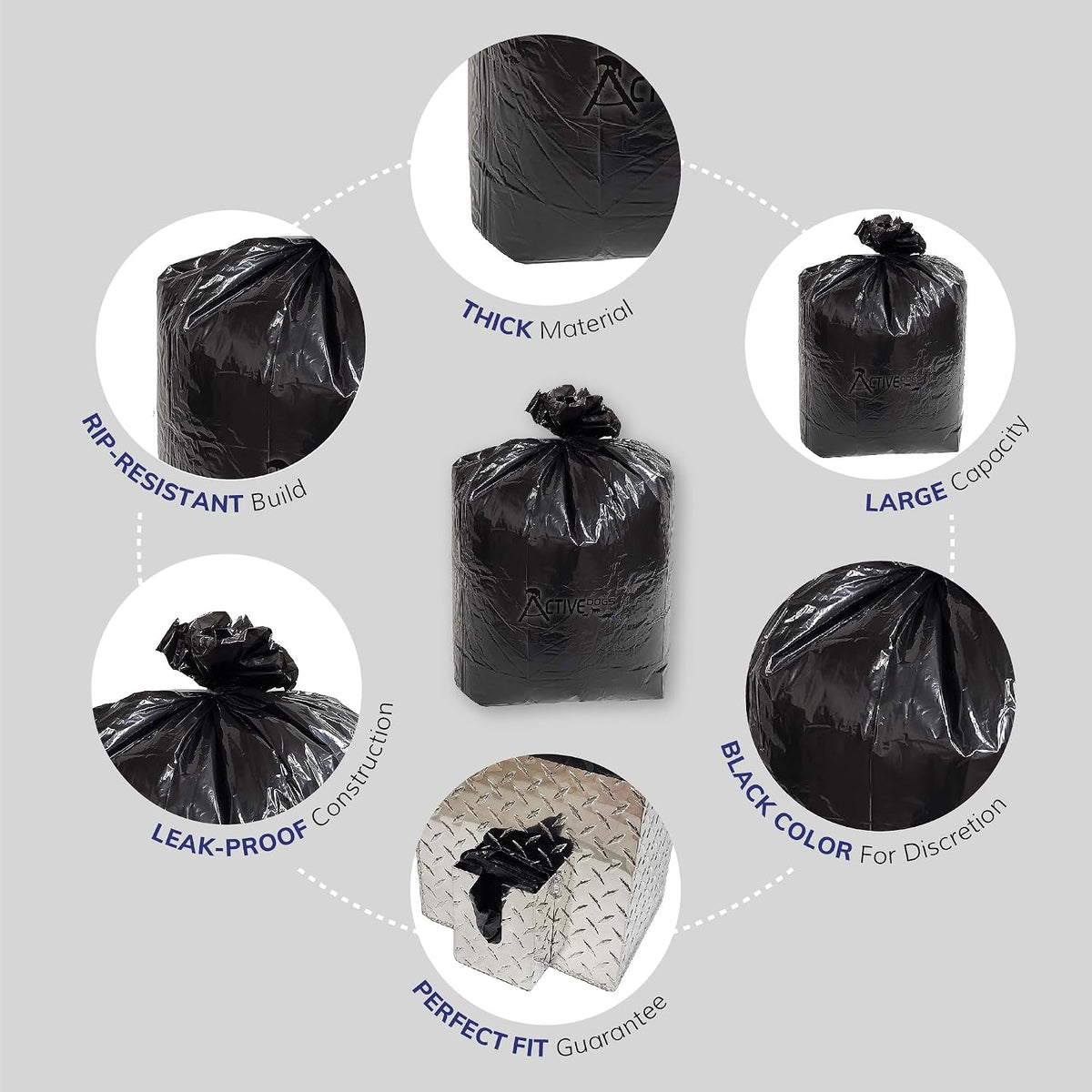 ActiveDogs Dog Pooper Scooper - Bucket Liners Refill Pk - image 3