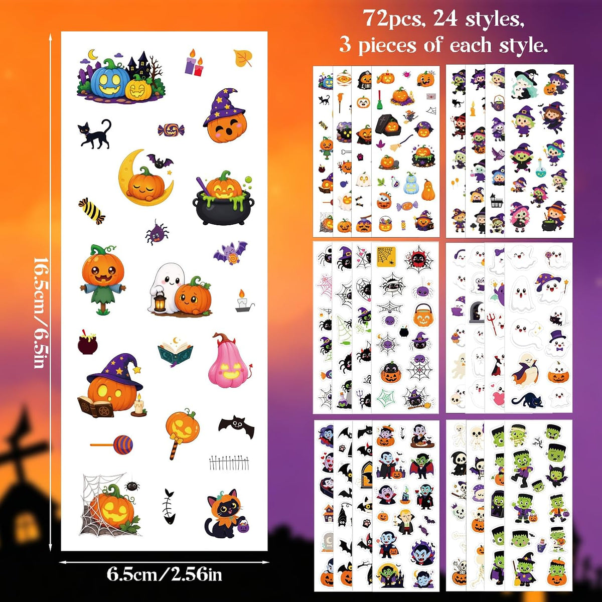 Puffy 3D Sticker for Kid & Toddler 500+ Variety Pack Cute Scrapbook - Halloween - image 2