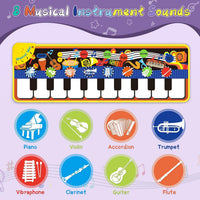 Floor Piano Mat, Keyboard Floor Dance Playmat with 28 Sounds & Music – Fun for Kids & Family - 43.3" x 14" - image 3