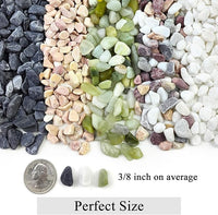 10LB Black Pea Gravel for Landscaping, 3/8 Inch Black Pebbles for Plants Cactus Succulent Fish Tank and Garden Black Stones