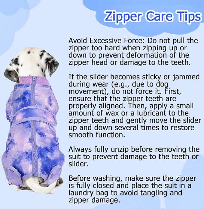 Lukovee Recovery Suit for Dogs, Zipper On Recovery Suit for Female Male Dog, Onesie Abdominal Wounds Cone E-Collar Alternative Prevent Licking Spay Recovery Suit (TPU,L)